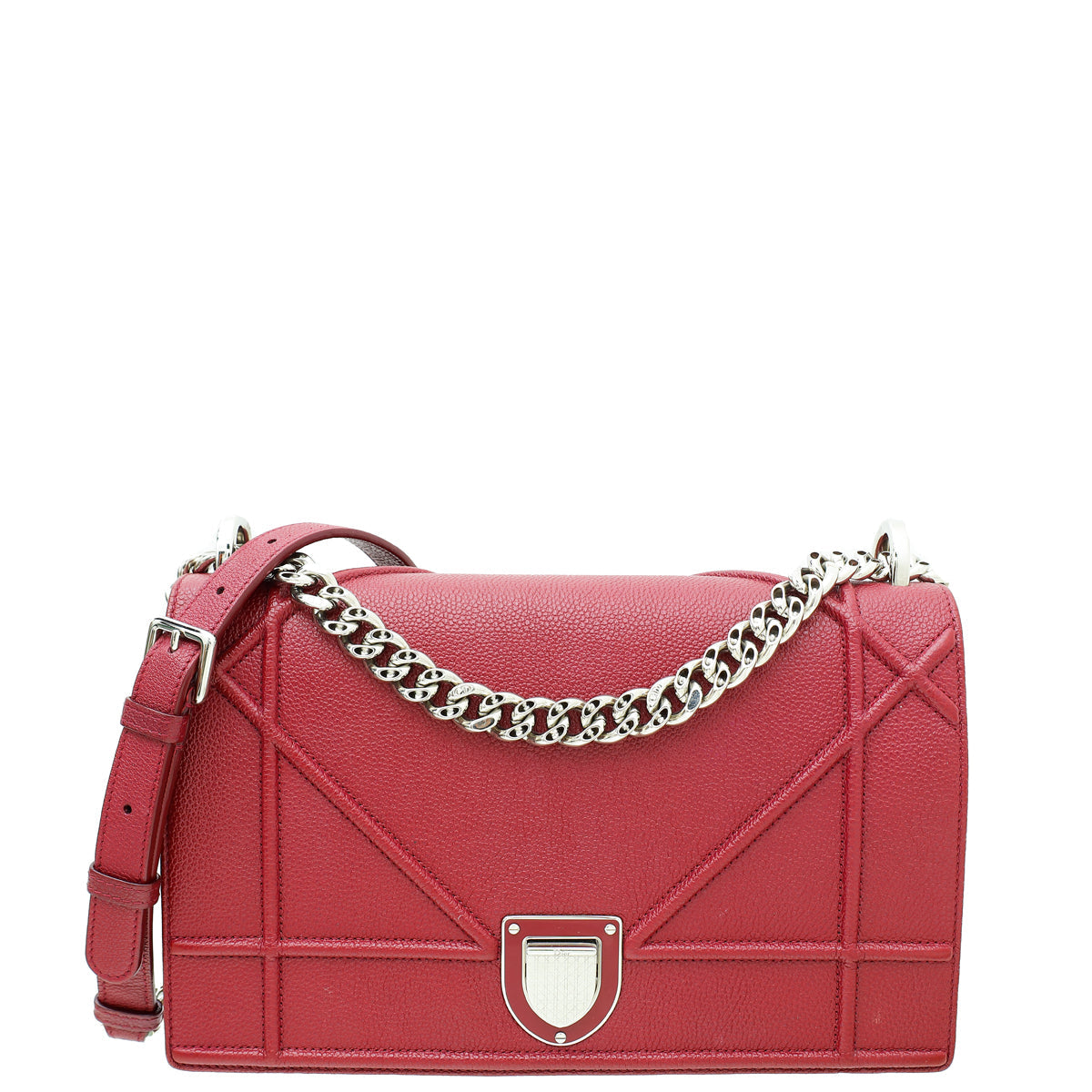 Dior Handbag Christian Dark Fuchsia ama Bag Medium Flap Shoulder Bag