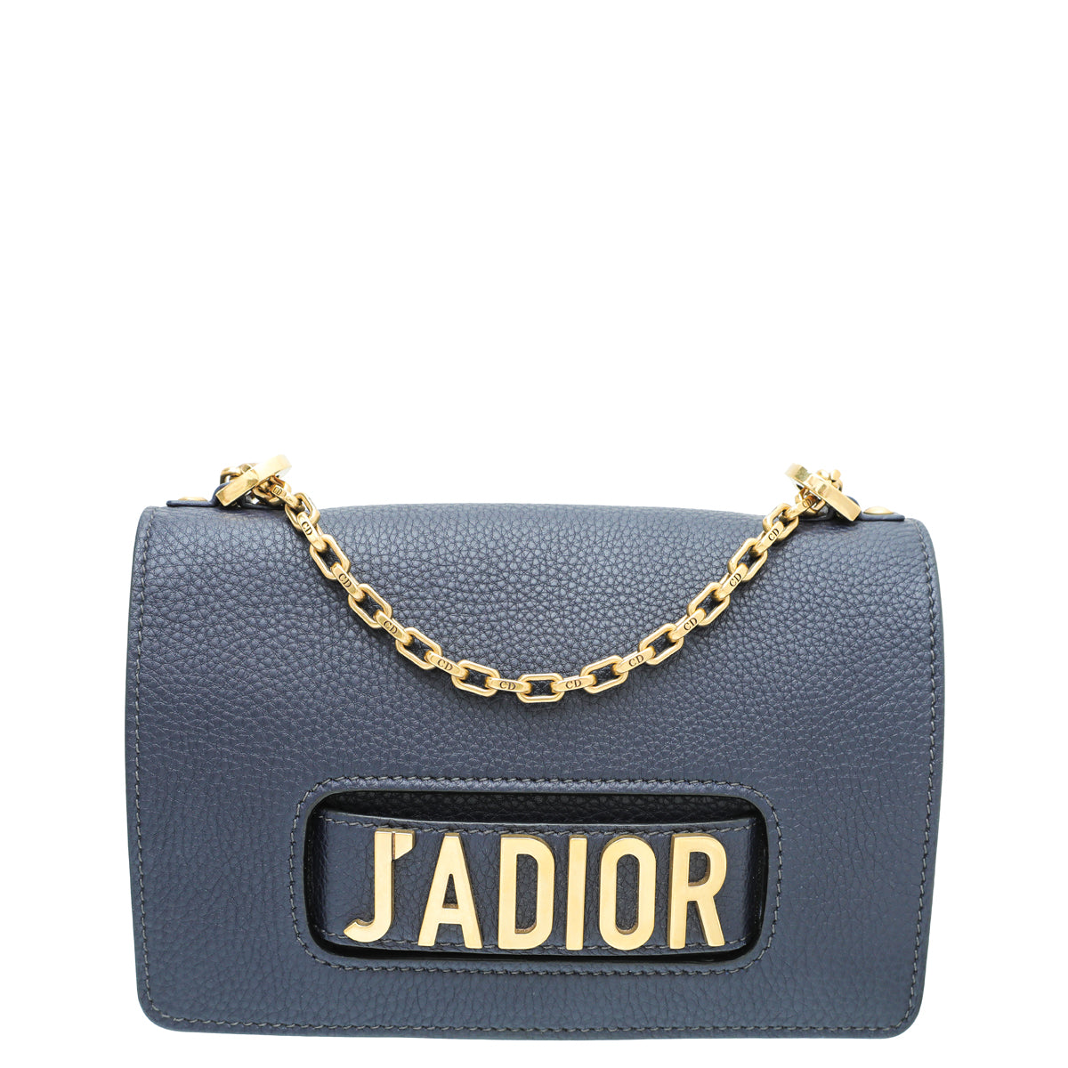 Dior Handbag Christian J'A Bag Navy Chain Flap Shoulder Bag