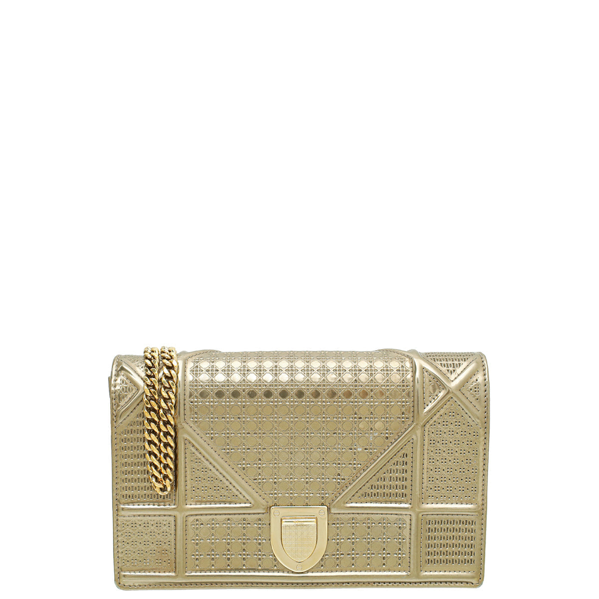 Dior Shoulder Bag Christian Champaign ama Cannage Wallet On Micro Chain
