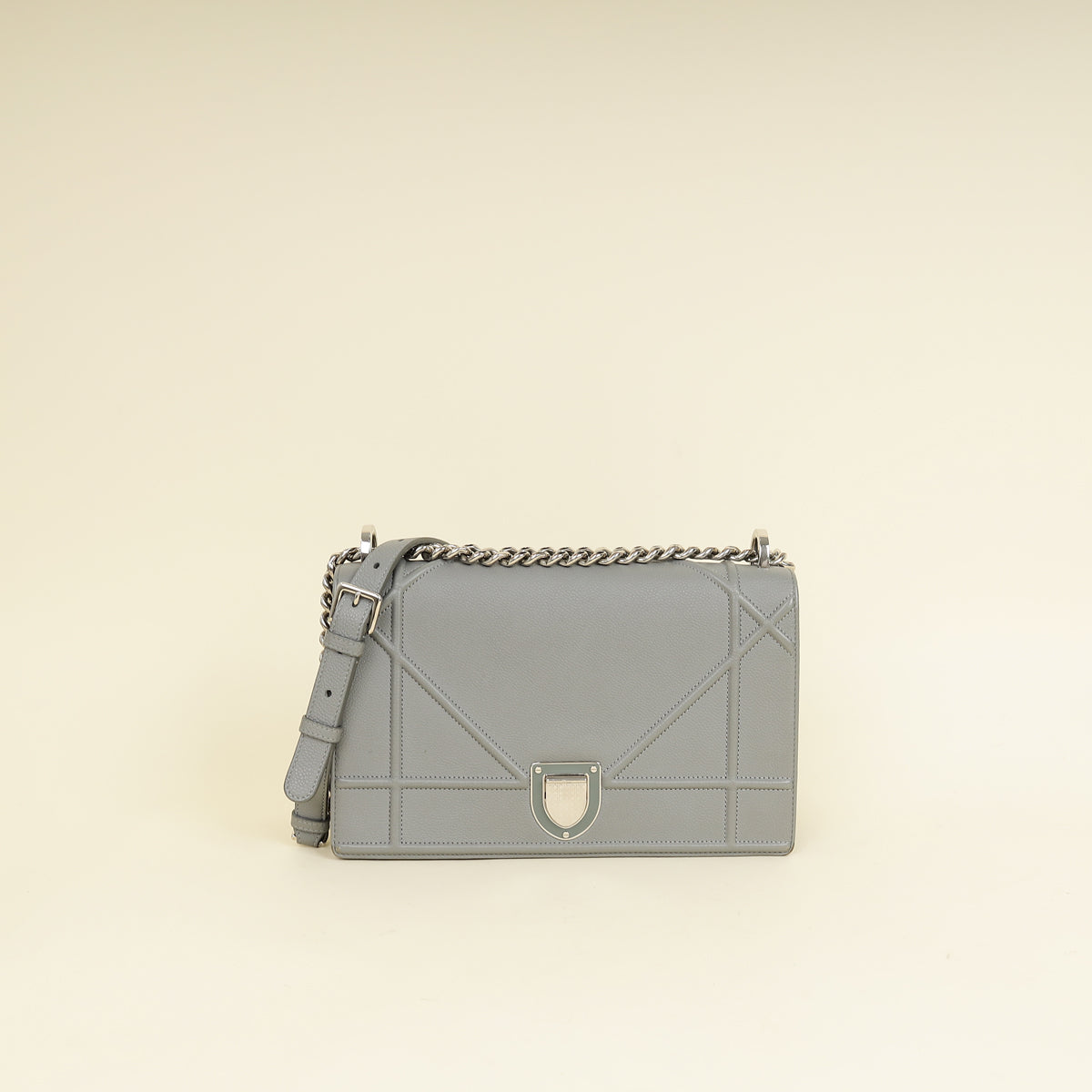 Dior Handbag Christian Grey ama Shoulder Bag Gray Flap