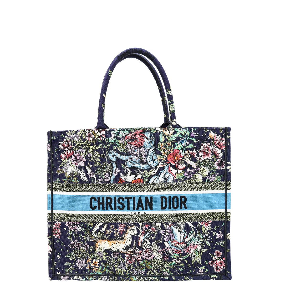 Dior Handbag Christian Book Tote D-Constellation Ba Blue Navy Multicolor Tote Bag