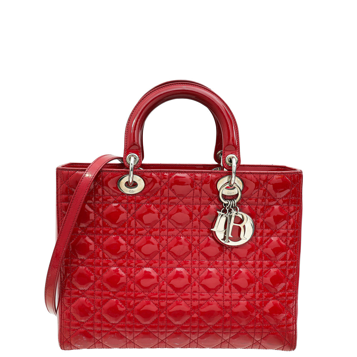 Dior Handbag Christian Lady Bag 4 Red Large Shoulder Bag