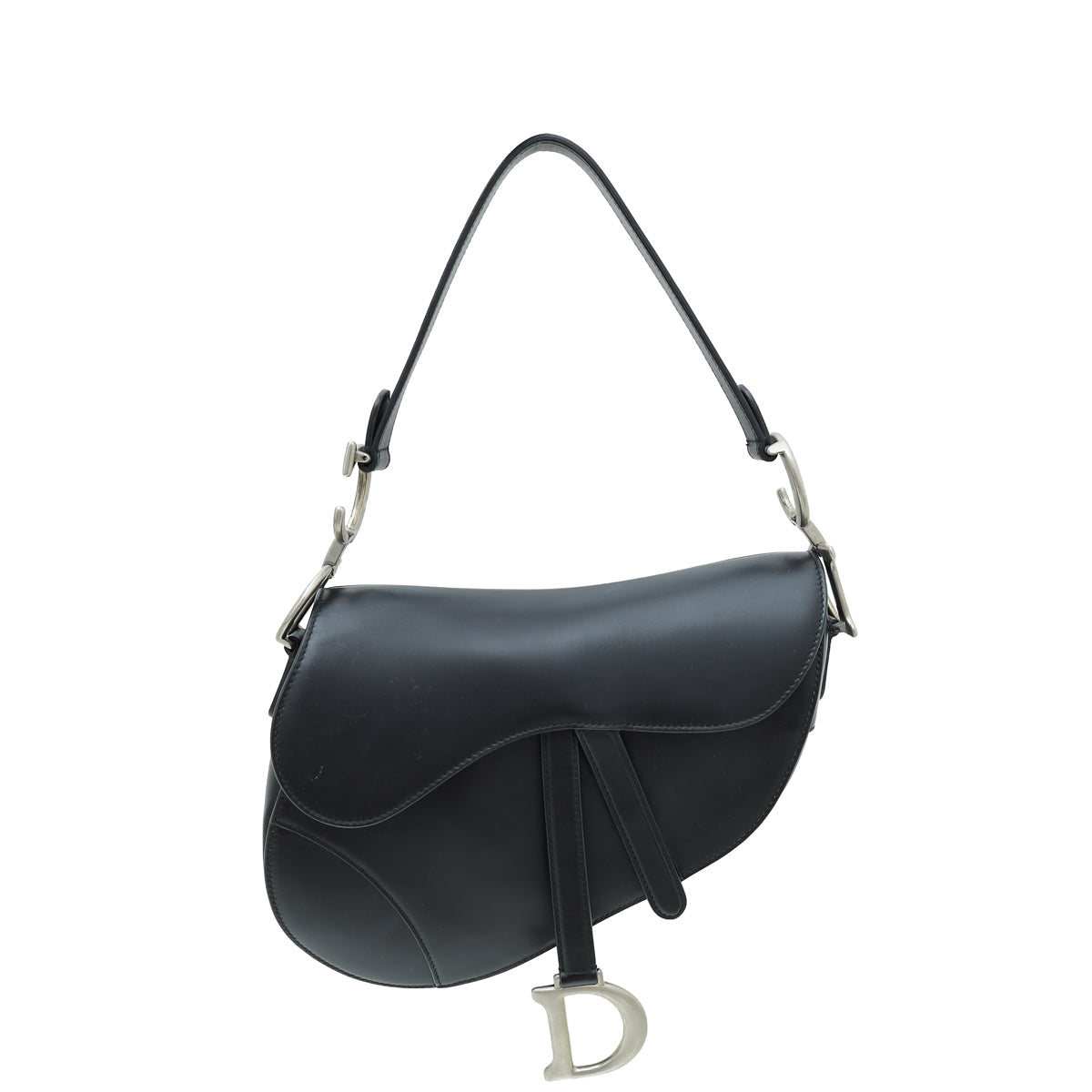 Dior Handbag Christian Saddle Bag 2 Black Medium Shoulder Bag