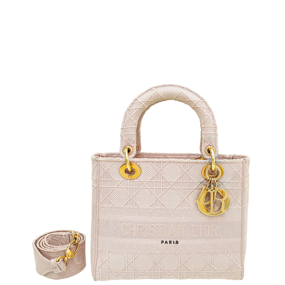 Dior Handbag Christian Rosewood Lady D-Lite Cannage Embroidery Bag Medium Shoulder Bag Medium Bag 2