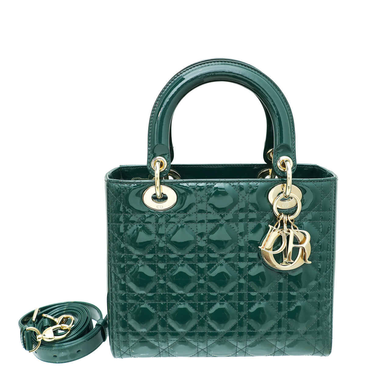 Dior Handbag Christian Lady Bag Green Medium Shoulder Bag