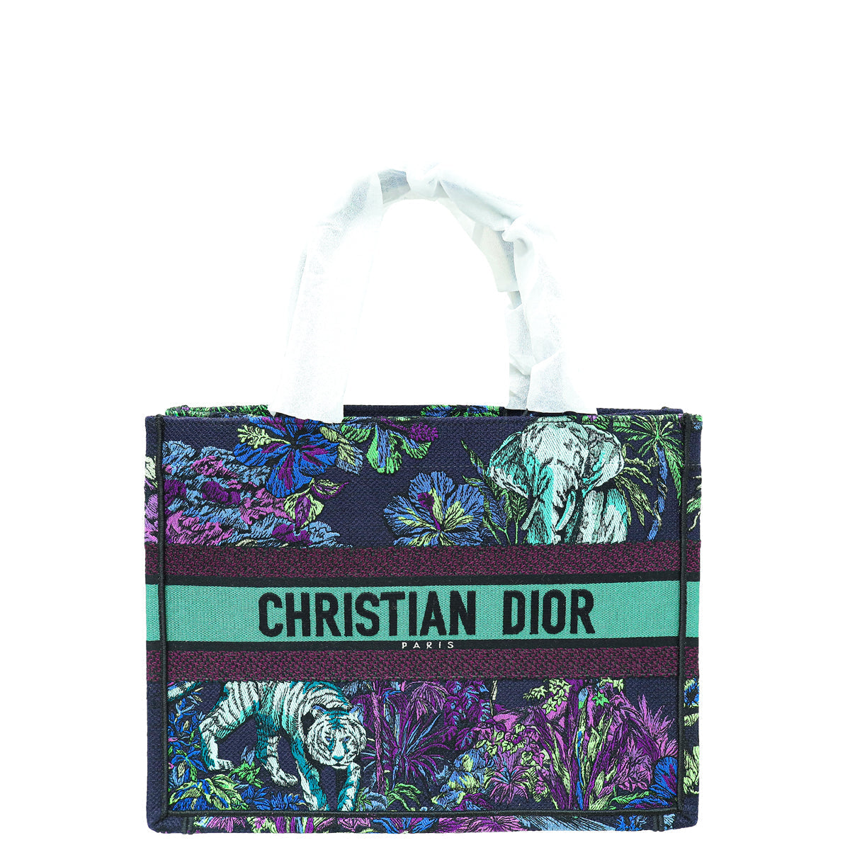 Dior Handbag Christian Toile de Jouy Voyage Book Tote Multicolor Medium Tote Bag