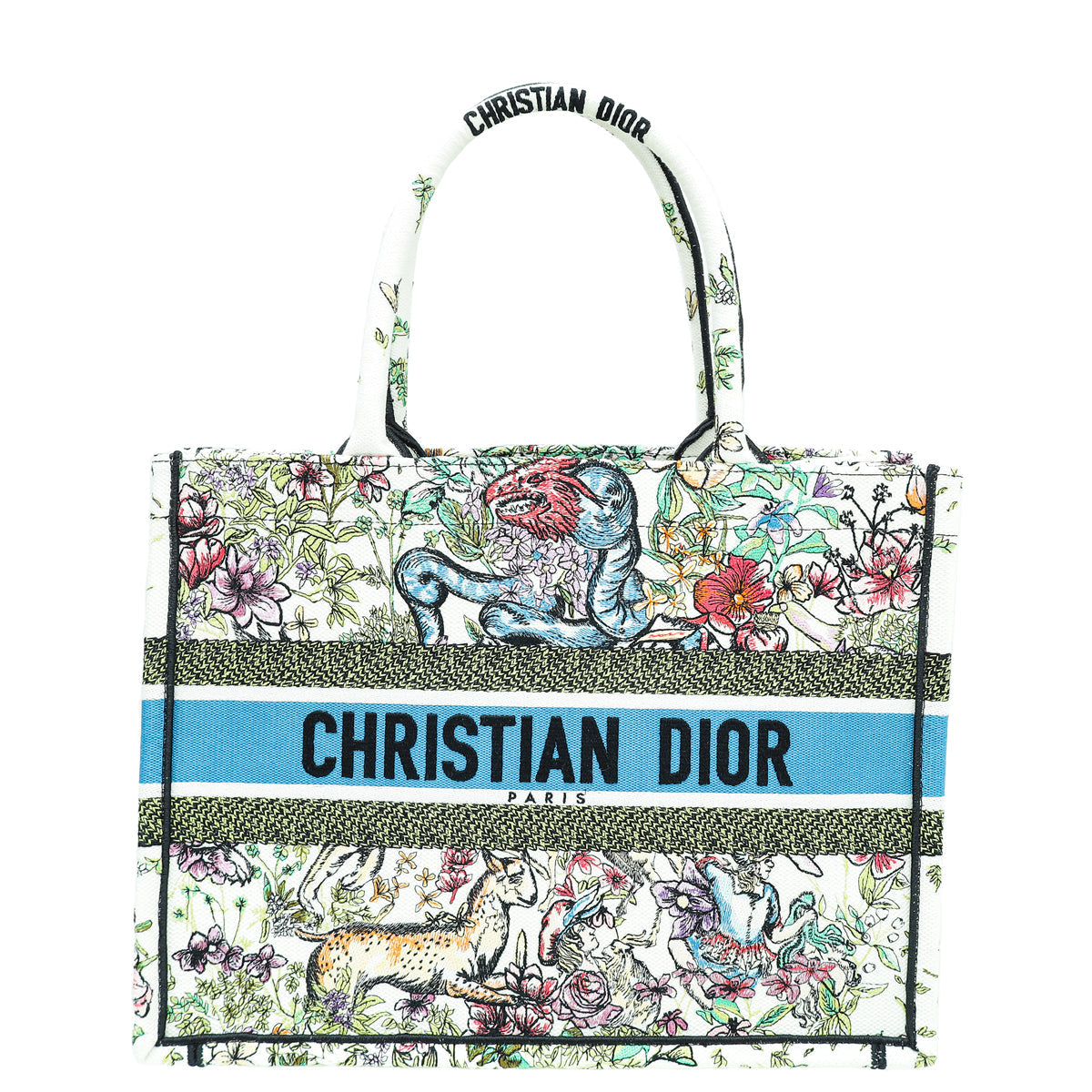 Dior Handbag Christian Book Tote Latte D-Constellation Embroidery Bag Multicolor Medium Tote Bag
