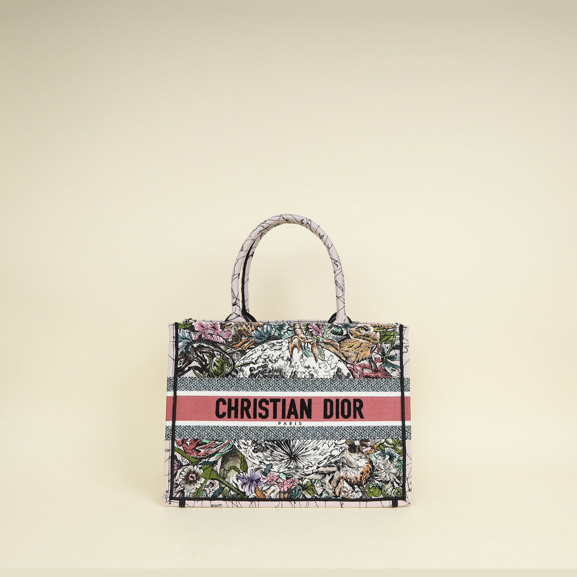 Dior Handbag Christian Constellation Embroidery Book Tote Bag w Multicolor Medium