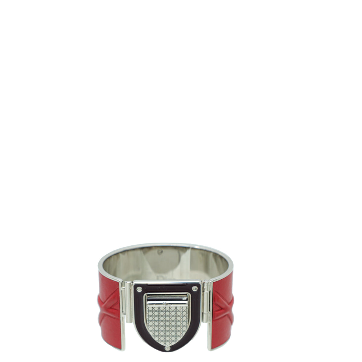 Dior Jewelry Christian ama Wide Cuff Bracelet Red