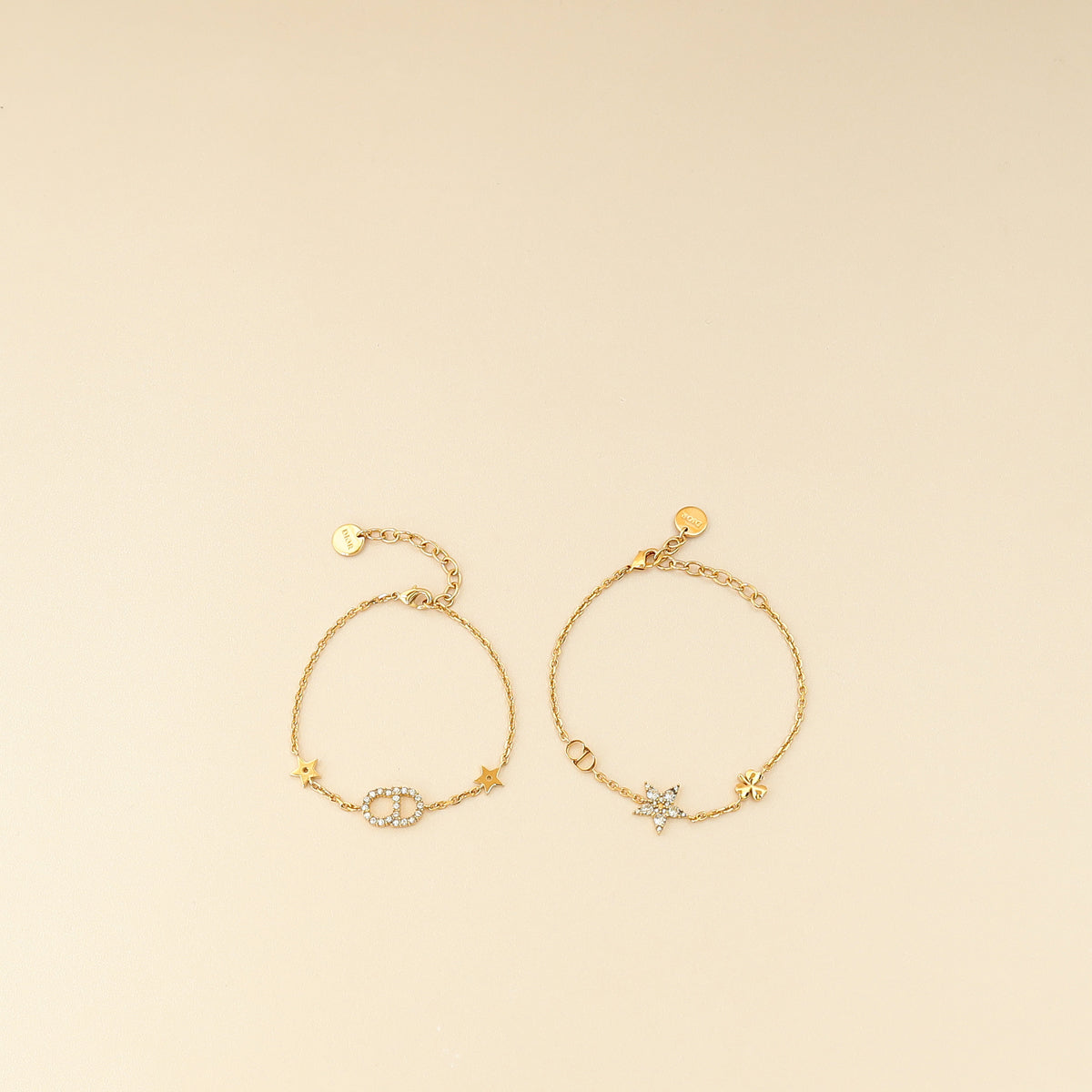 Dior Jewelry Christian Finish CD & Star Clair D Gold