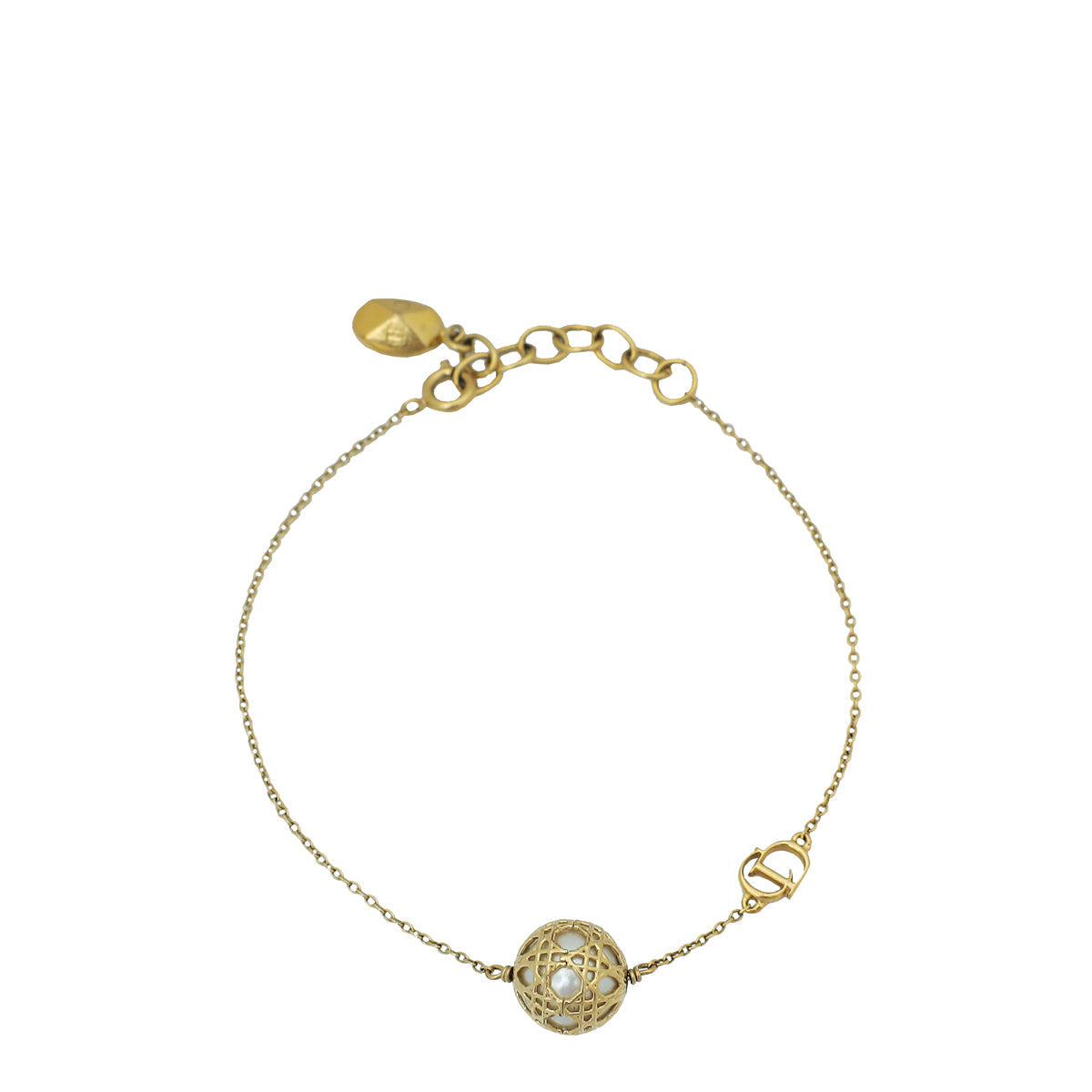 Dior Jewelry Christian Finish Secret Cannage Bracelet Gold