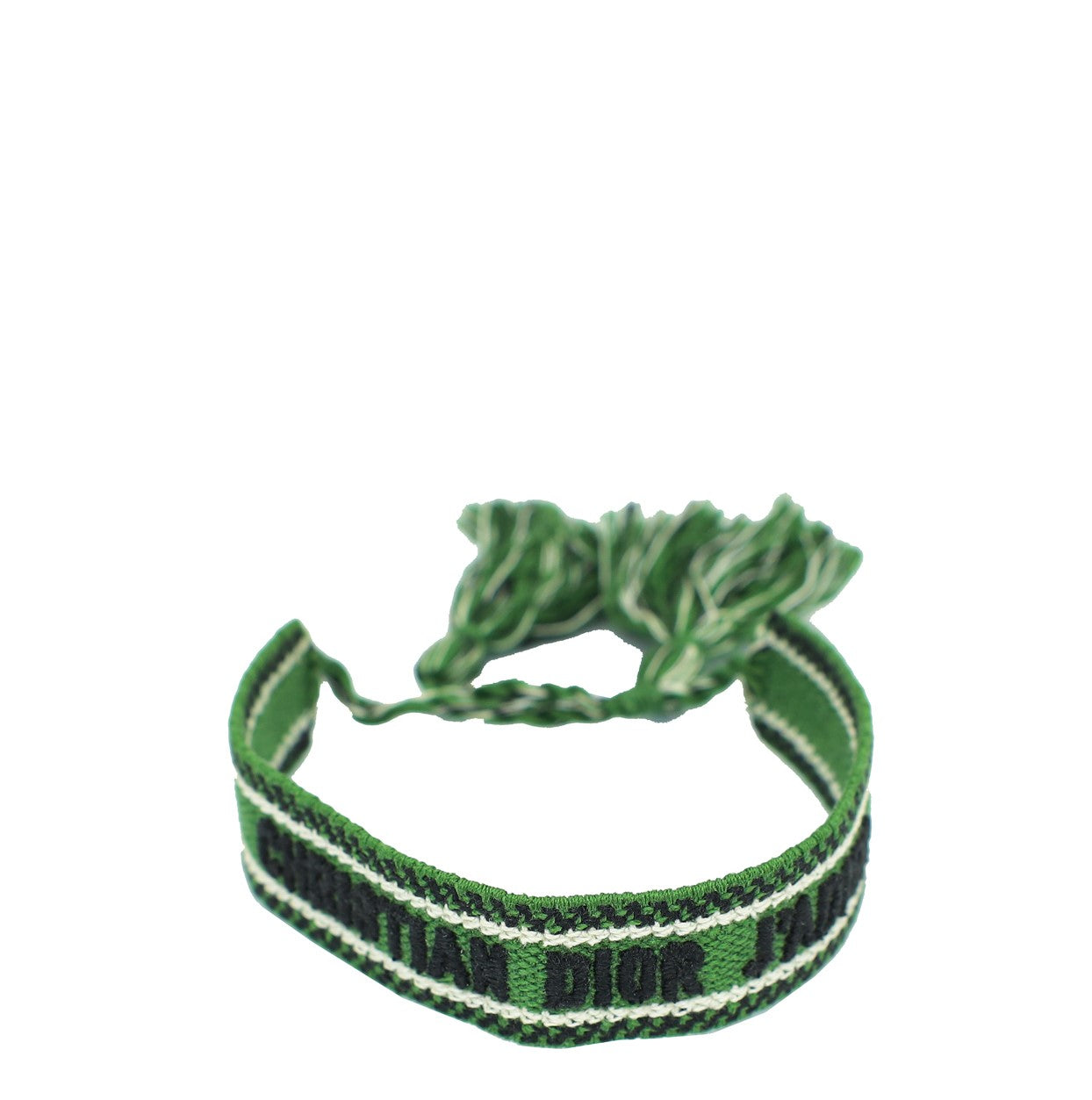 Dior Jewelry Christian J'A Cotton Bracelet Green