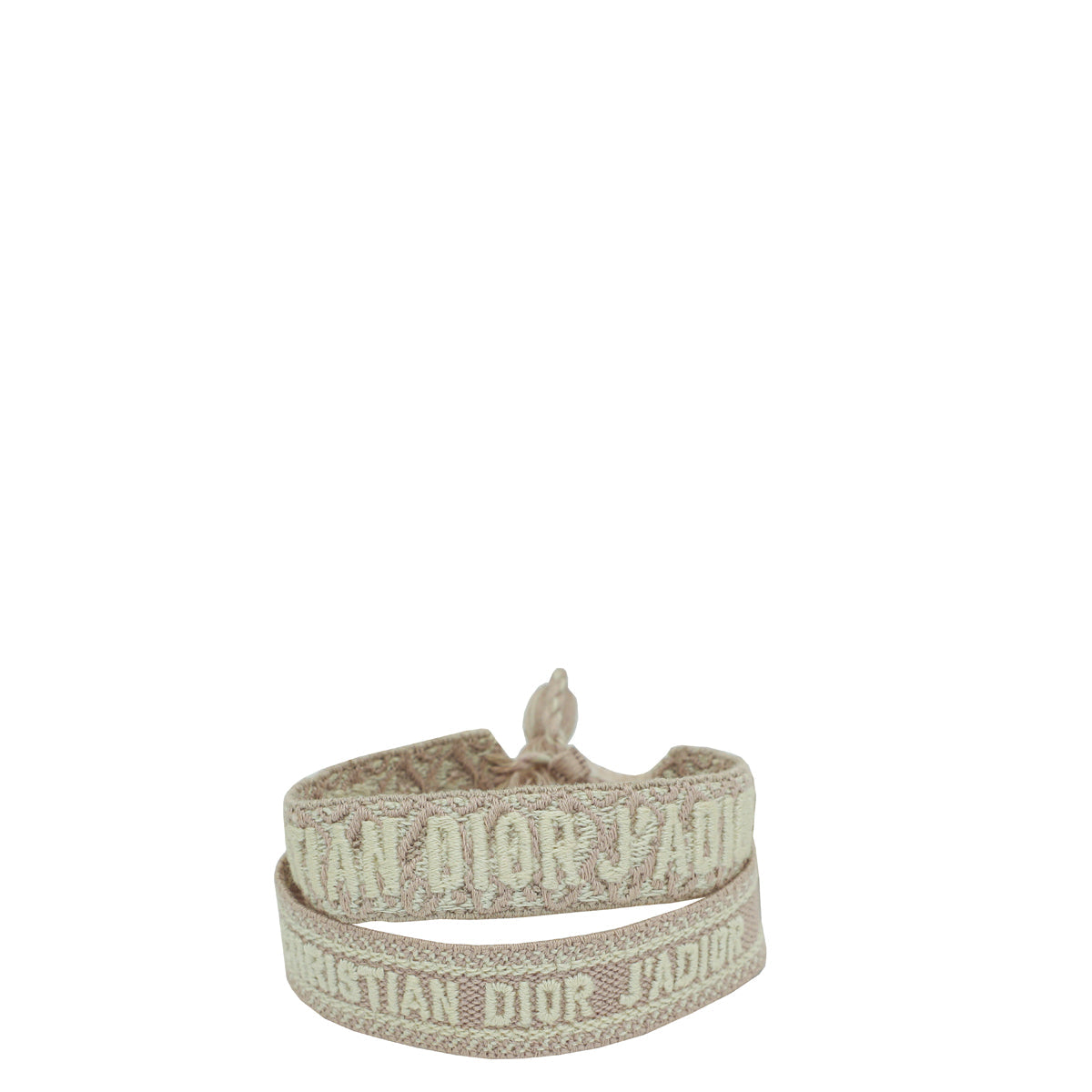 Dior Jewelry Christian Pale J'a Bracelet Set Pink Embroidered