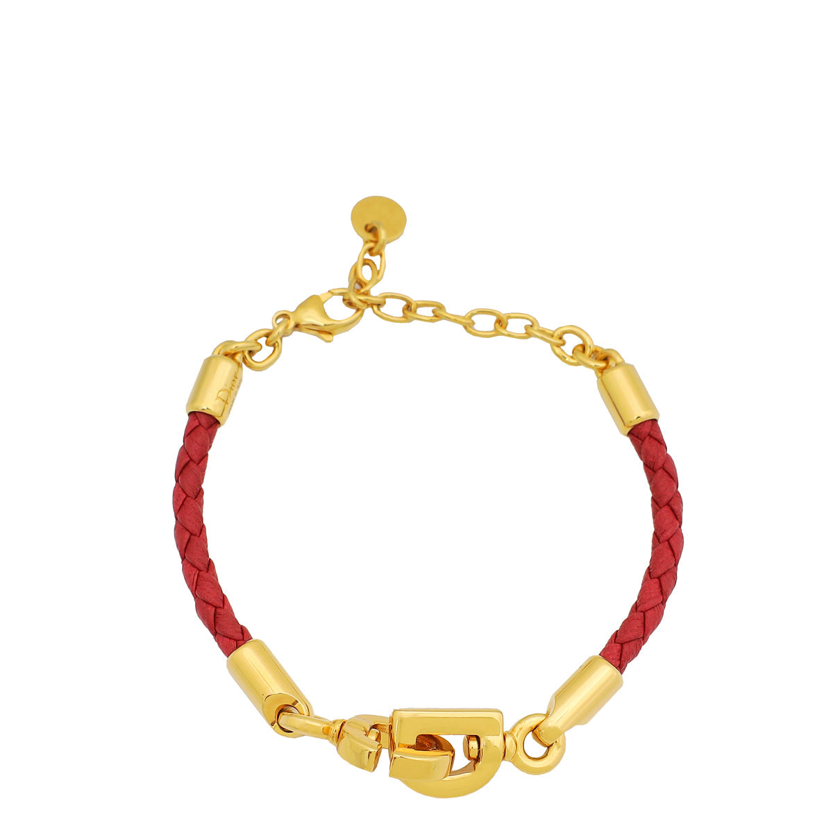 Dior Jewelry Christian CD Braided Bracelet Red
