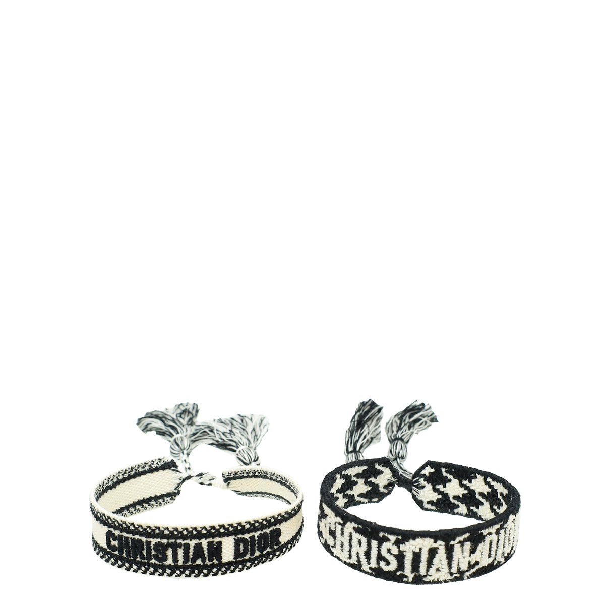 Dior Jewelry Christian Bicolor J'a Bracelet Set Embroidered