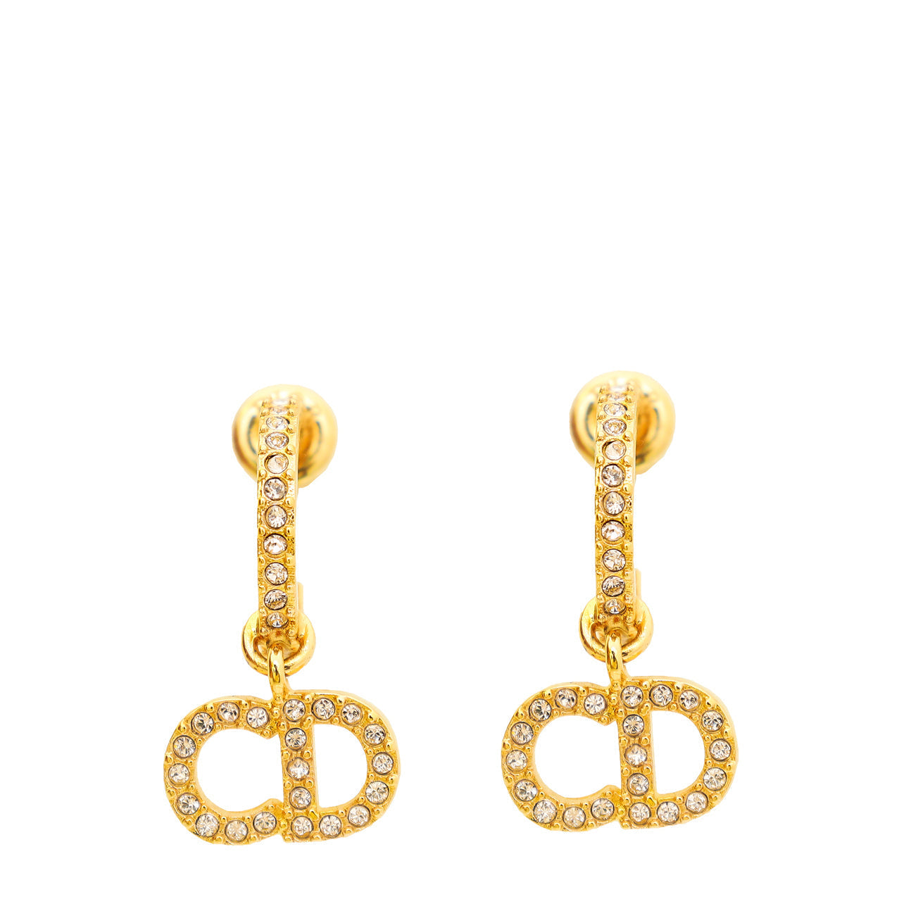 Dior Jewelry Christian Finish Clair De Lune Earrings Gold