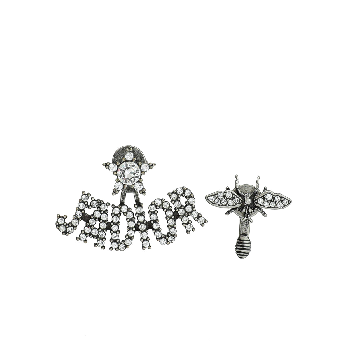Dior Jewelry Christian Antique J'A Bee Earring Silver