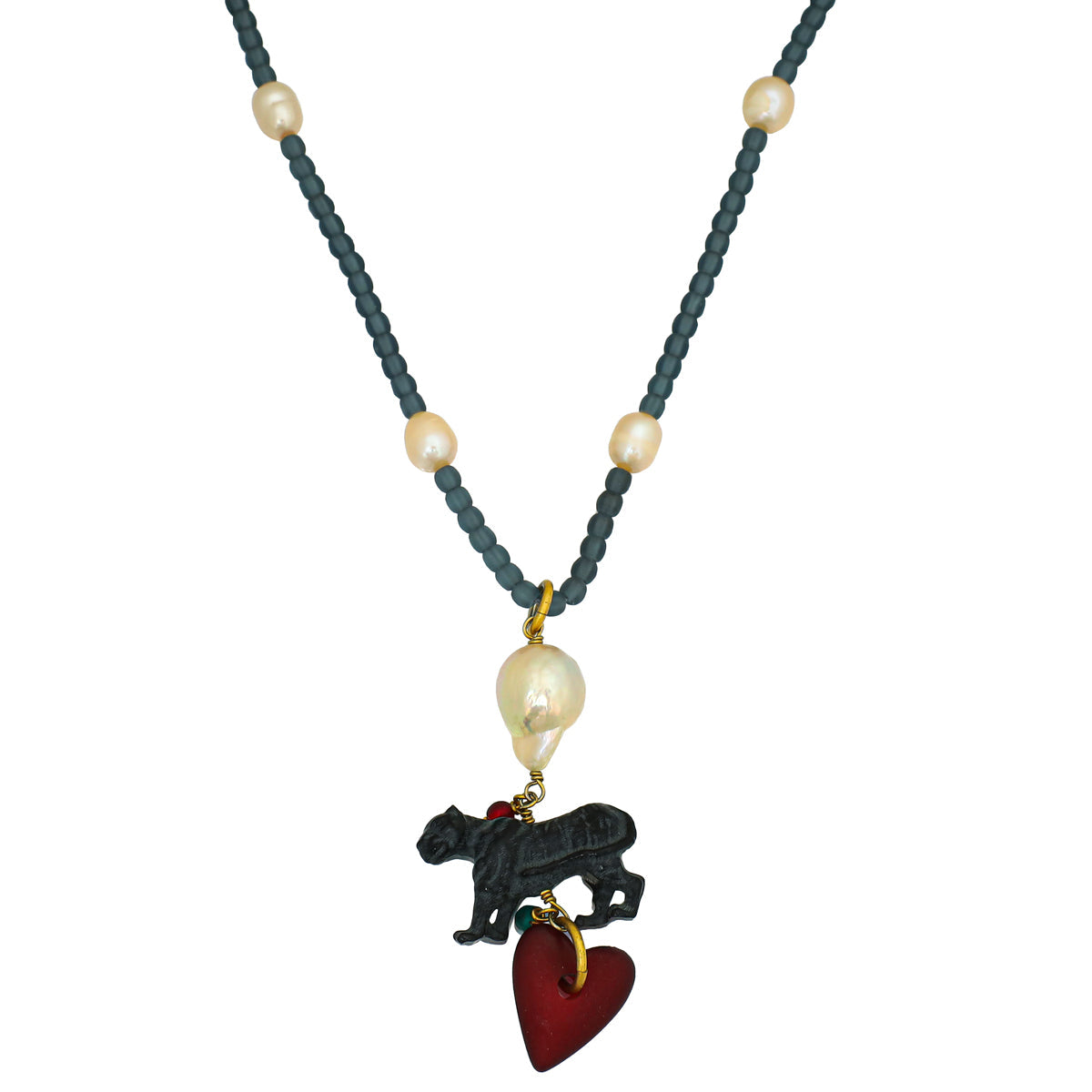 Dior Jewelry Christian Bicolor Animal Pearl Bead Embellished Long