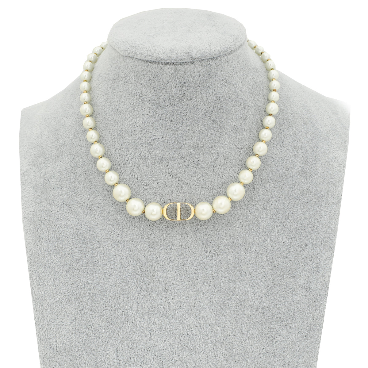 Dior Jewelry Christian 30 Montaigne Choker Necklace White