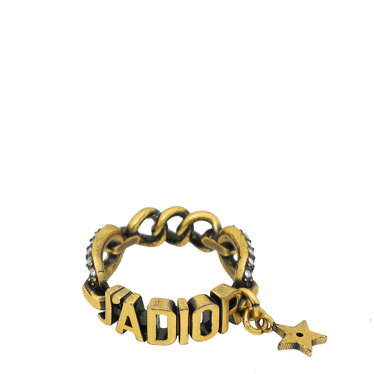 Dior Jewelry Christian J'a Star Drop Ring Gold