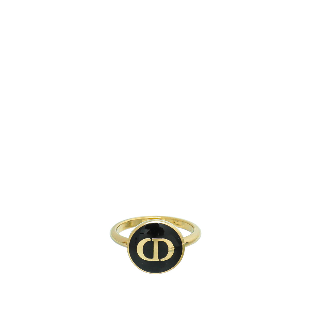 Dior Jewelry Christian The Petit CD Ring Black Small Logo