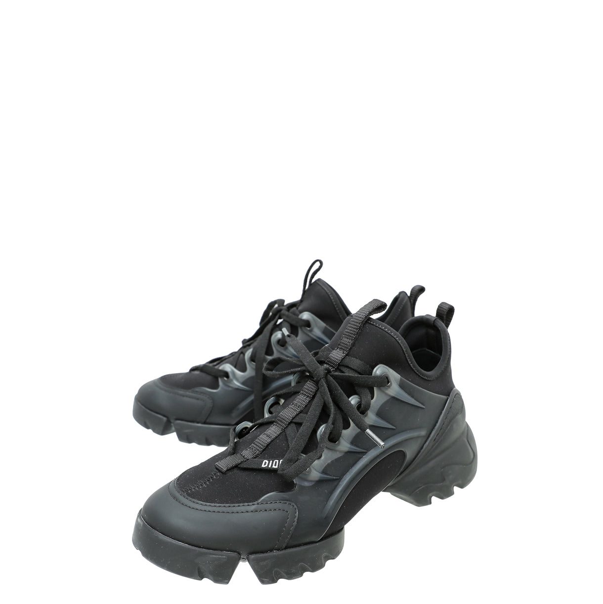 Dior Shoe Christian D-Connect Technical Fabric Sneaker 37.5 Black Shoes