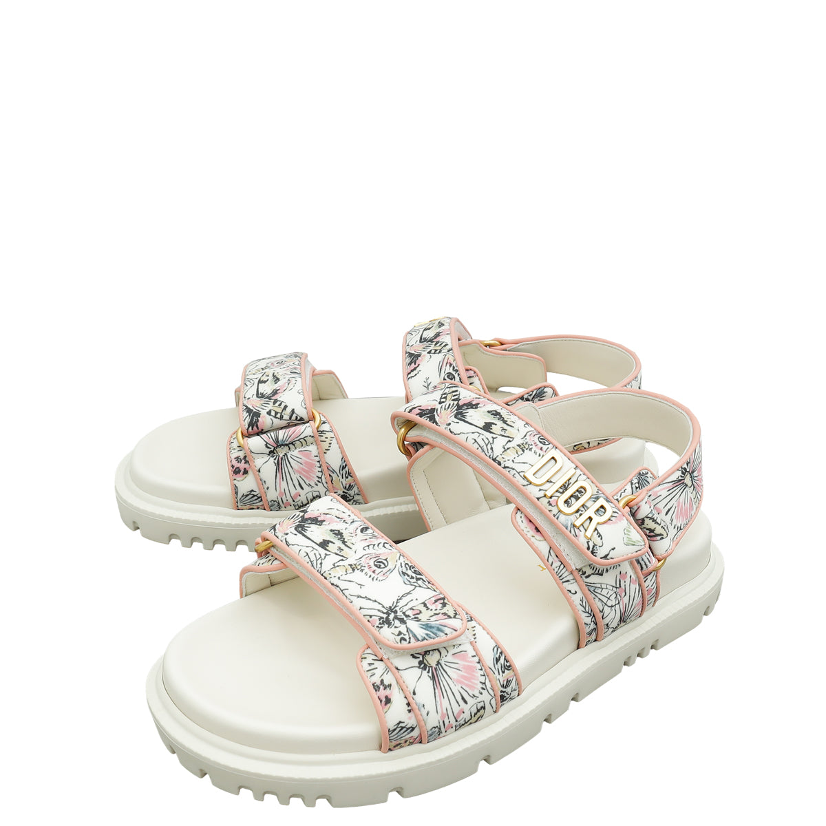 Dior Shoe Christian Printed Act Sandal 35.5 Multicolor Shoes