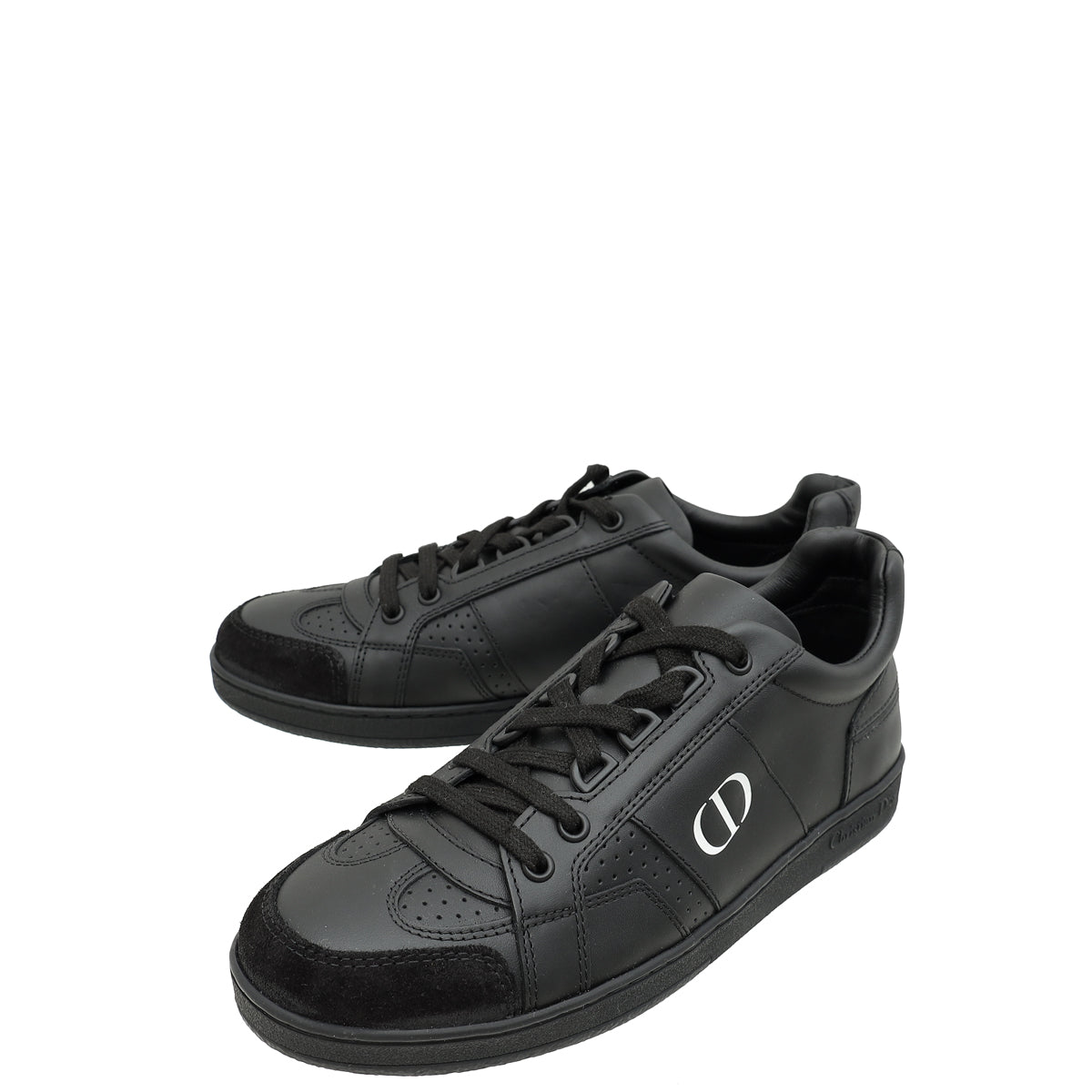 Dior Shoe Christian CD Lace Up Sneakers 36 Black Shoes