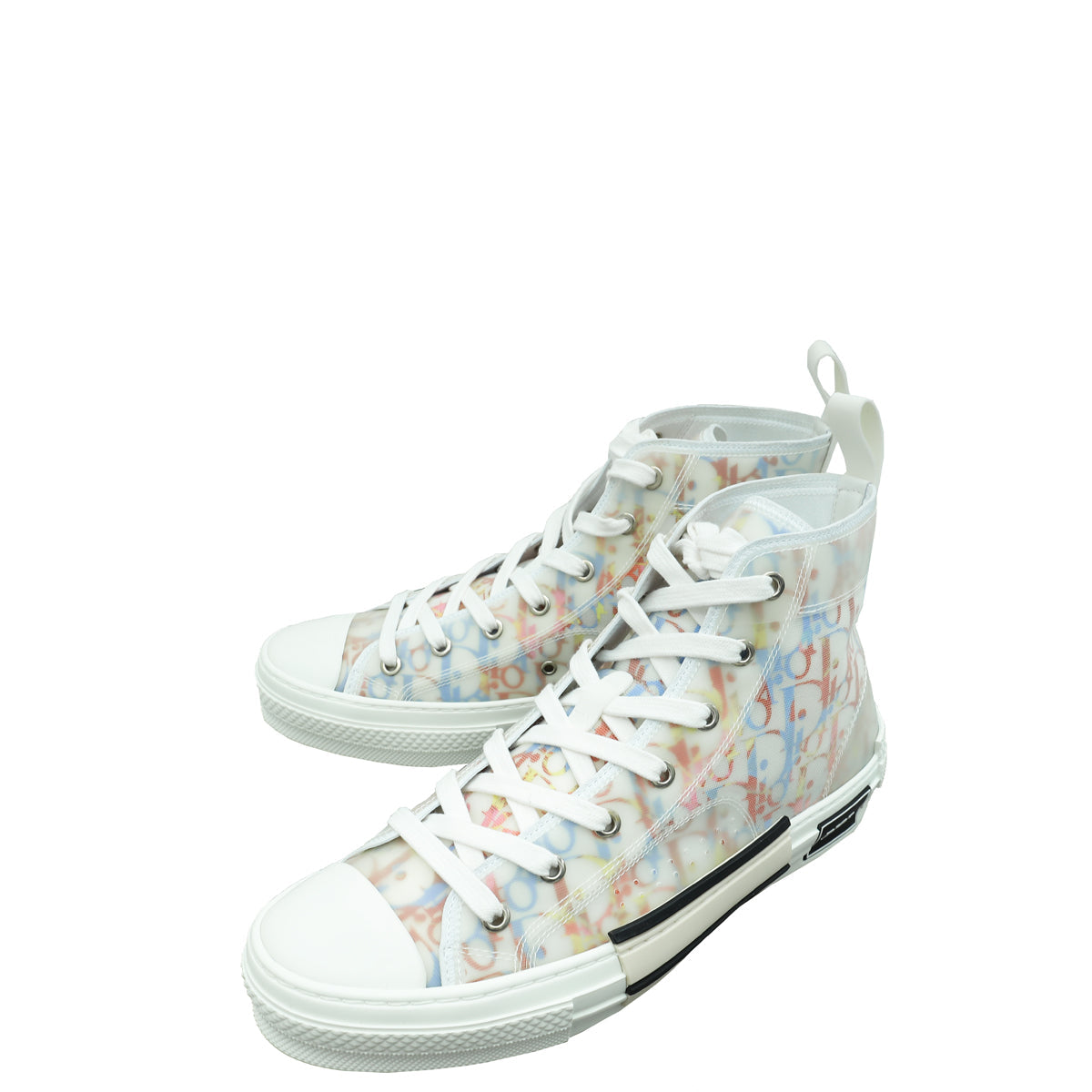 Dior Shoe Christian B23 High Top Sneaker 40 White Multicolor Shoes