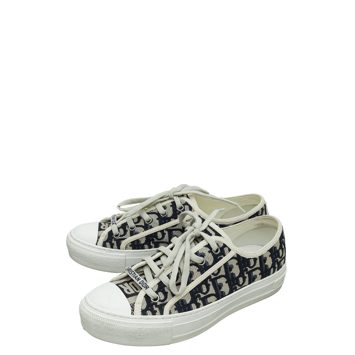 Dior Shoe Christian Bicolor Walk'n' Low Top Sneakers 37.5 Shoes