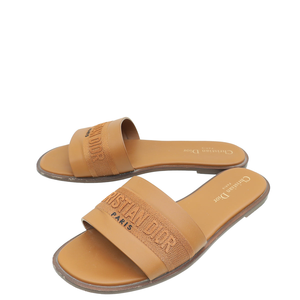 Dior Shoe Christian Camel Dway Slide 38.5 Shoes