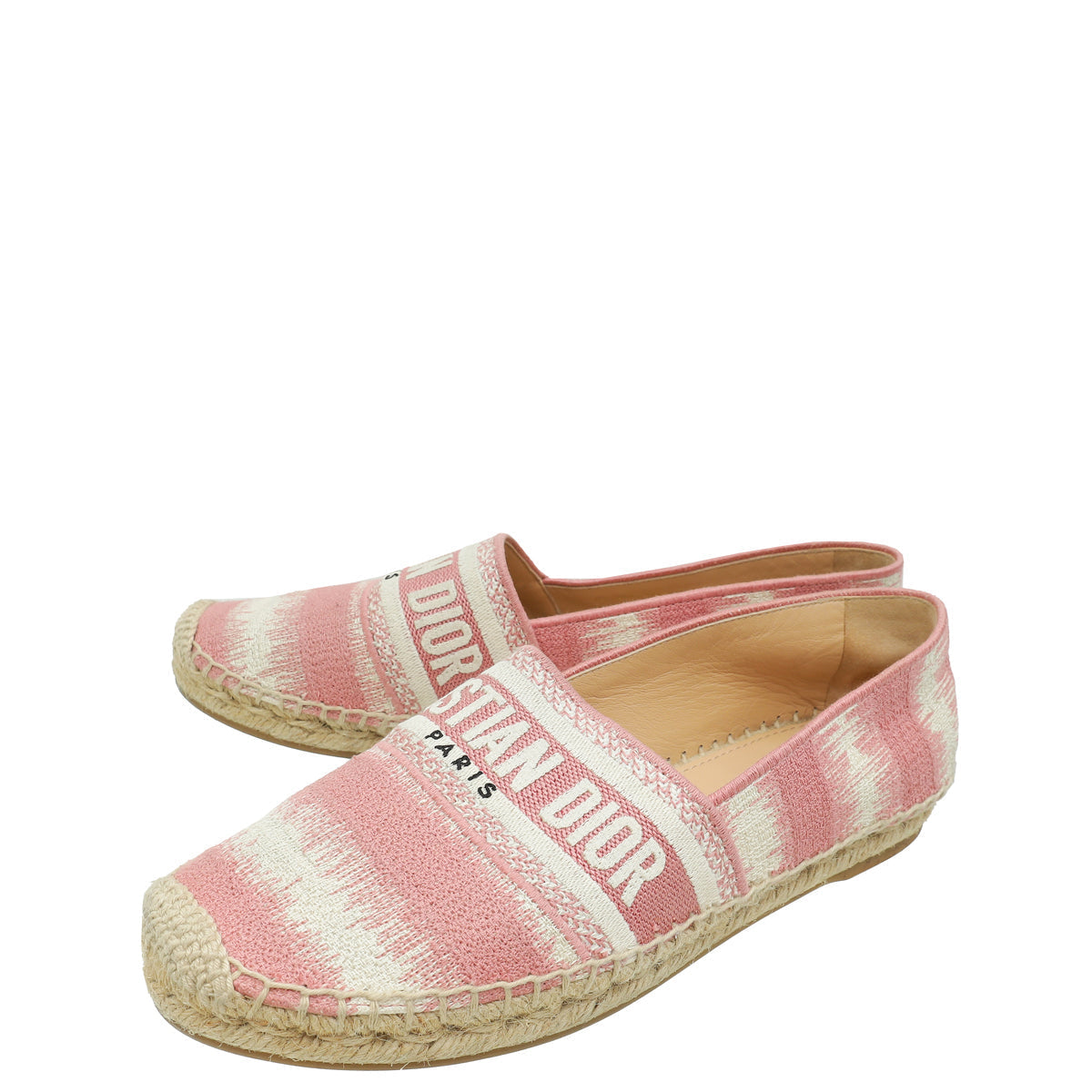 Dior Shoe Christian Bicolor D-Stripes Granville Espadrille 38.5 Shoes
