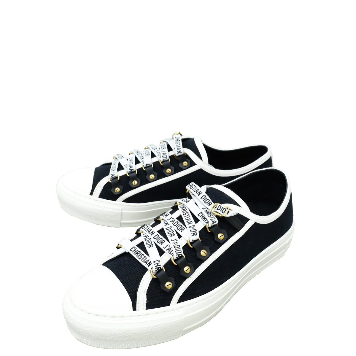 Dior Shoe Christian Bicolor Walk'n' Low Top Sneaker 38.5 Shoes