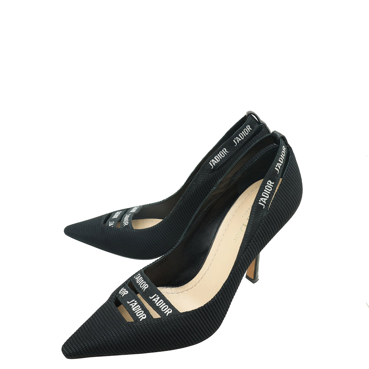 Dior Shoe Christian J'a Ribbon Technical Fabric Pump 38.5 Black Shoes