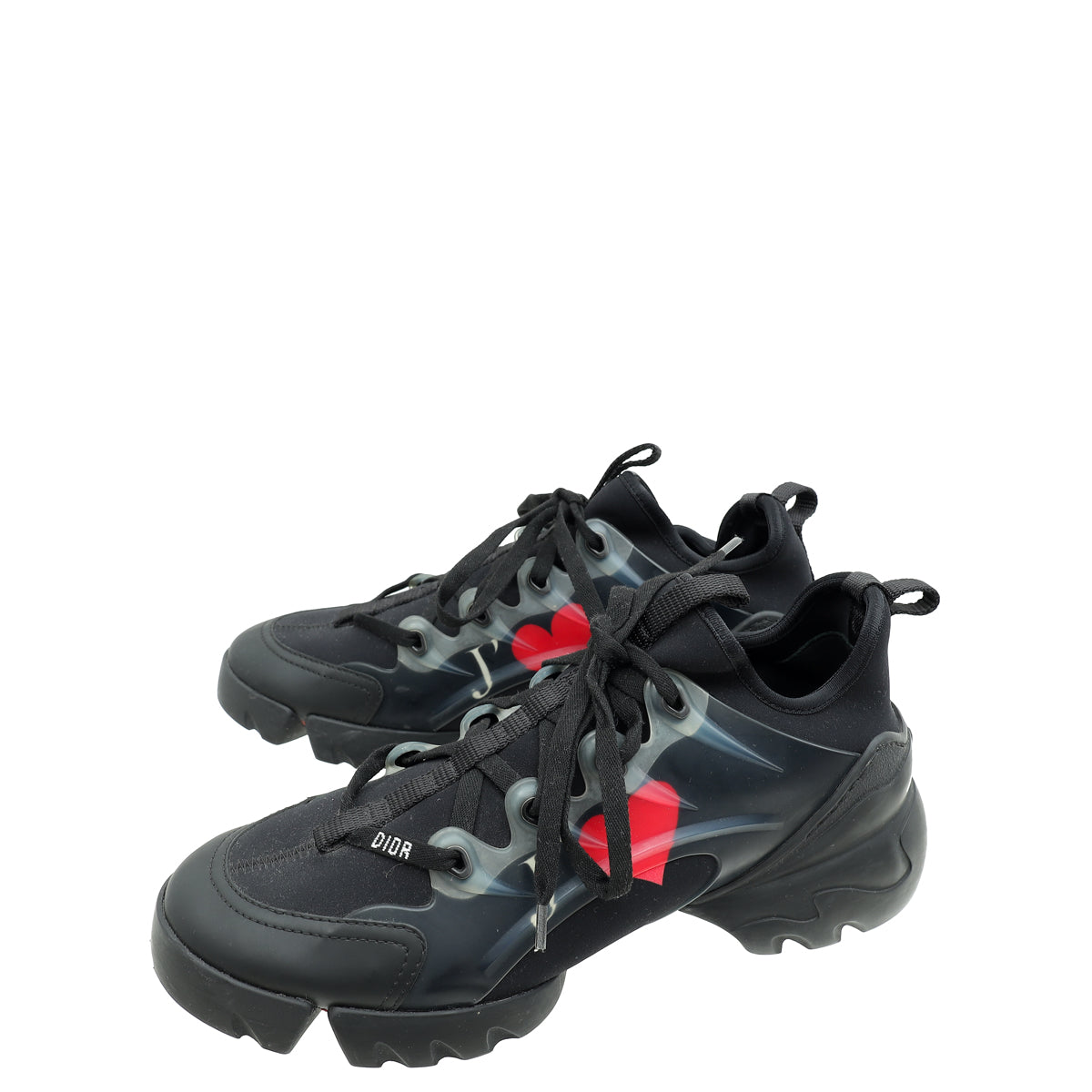 Dior Shoe Christian Bicolor Je T'aime Chunky Print D-connect Shoes Connect Sneaker 38