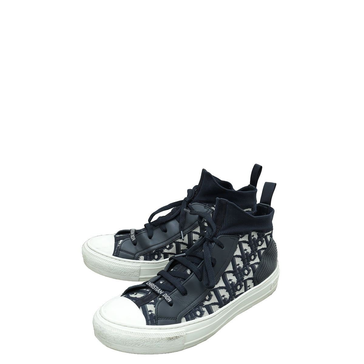 Dior Shoe Christian Bicolor Oblique Walk'N' Sneakers 39 Shoes
