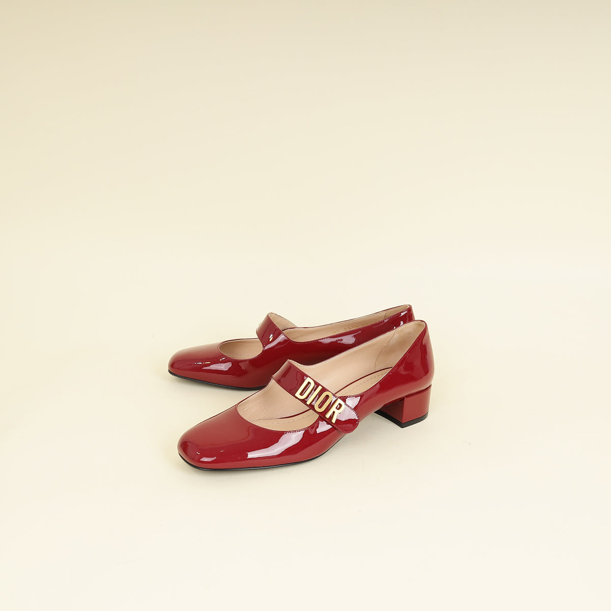 Dior Shoe Christian -D Mary Jane Pumps 39 Red Baby Shoes