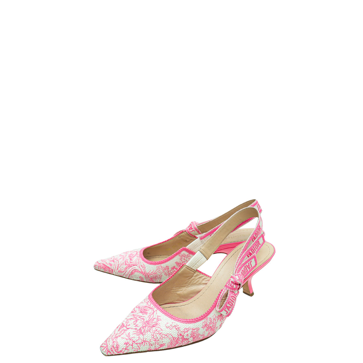 Dior Sling Bag Christian Bicolor J'A Slingback Pump 39 Embroidered Shoes