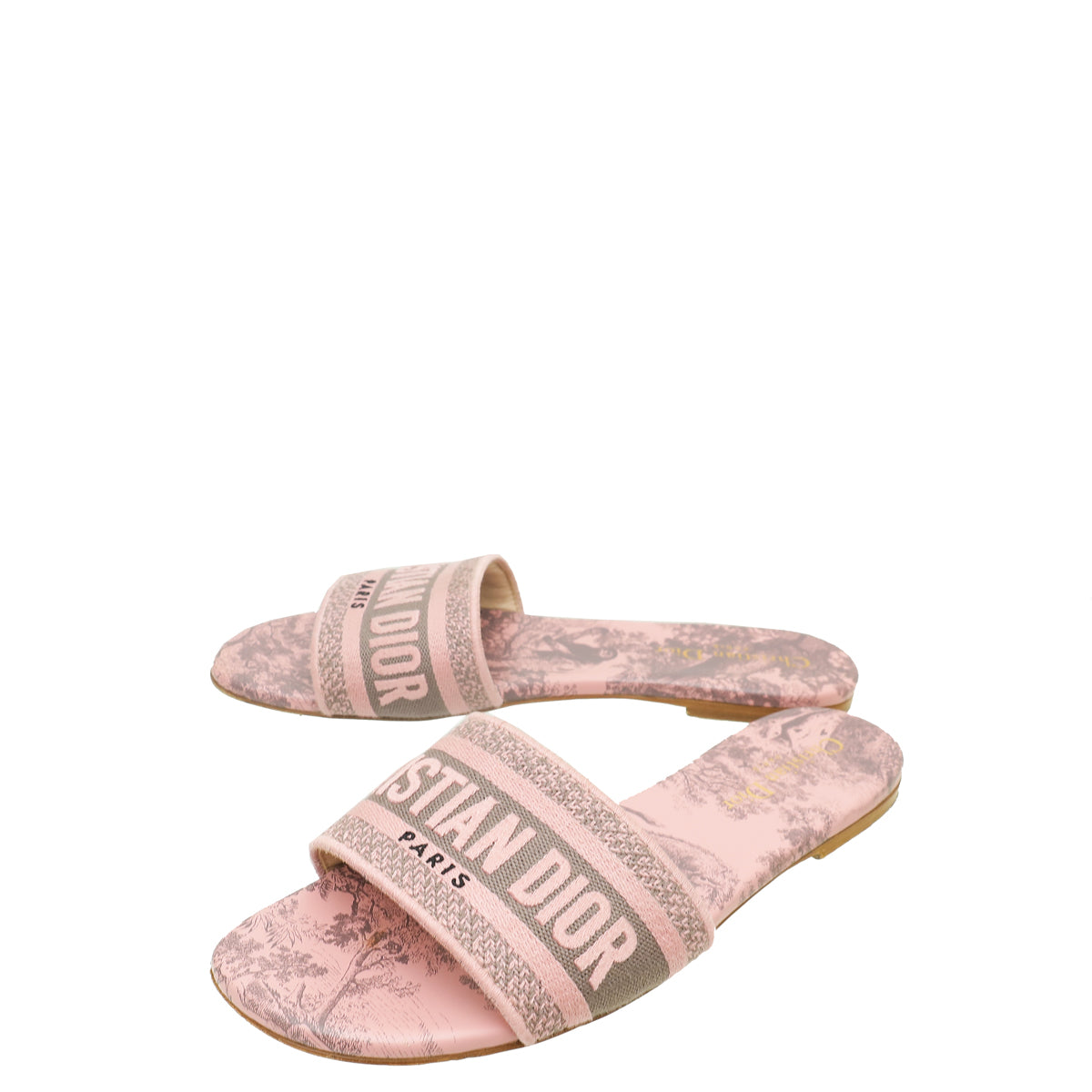 Dior Shoe Christian Bicolor Toile De Jouy Soleil Motif Shoes