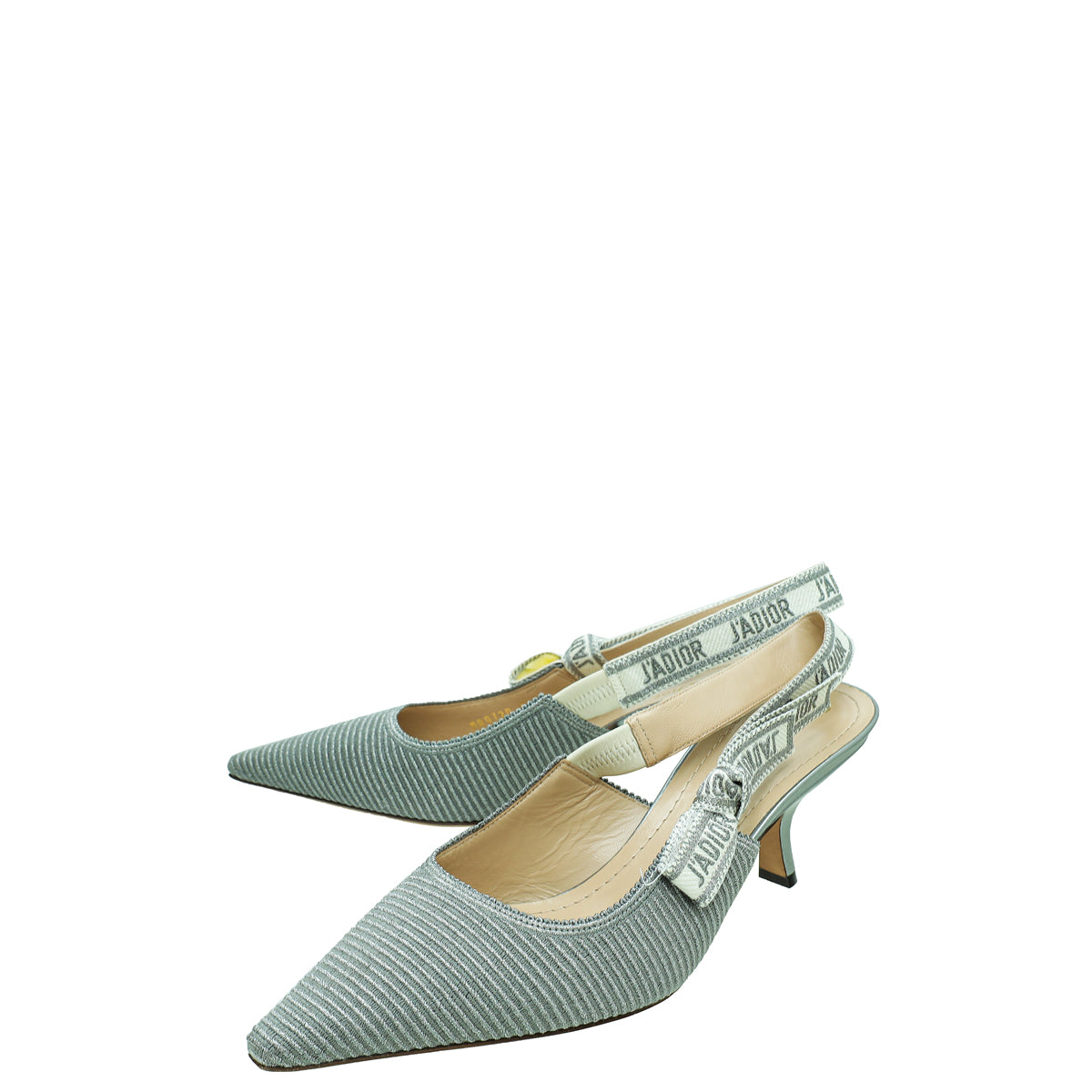 Dior Sling Bag Christian Metallic J'A Slingback Pumps 40 Silver Shoes