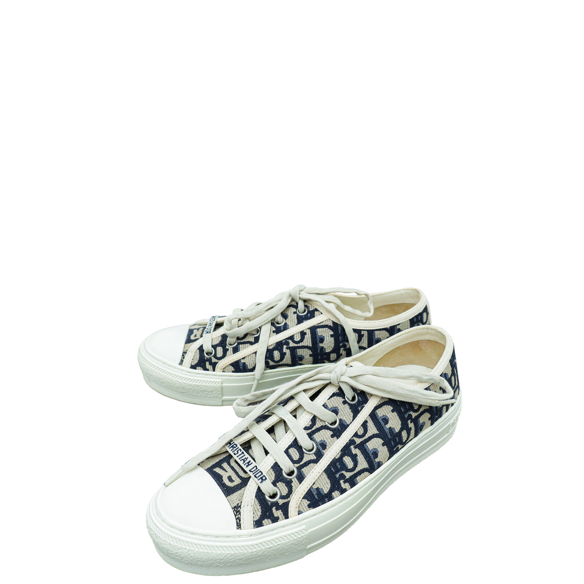 Dior Shoe Christian Walk N' Low Top Sneaker 36.5 Blue Shoes