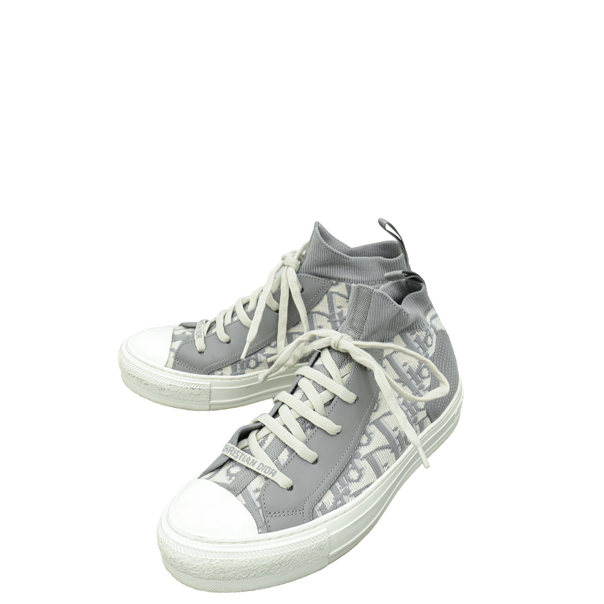 Dior Shoe Christian Stone Grey Oblique Walk'n' Mesh Sneaker Gray Shoes