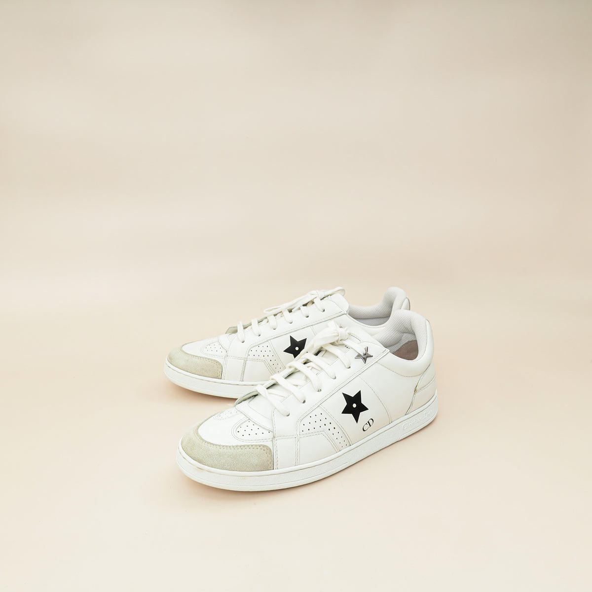 Dior Shoe Christian CD Star Trainer Sneaker 38 White Shoes