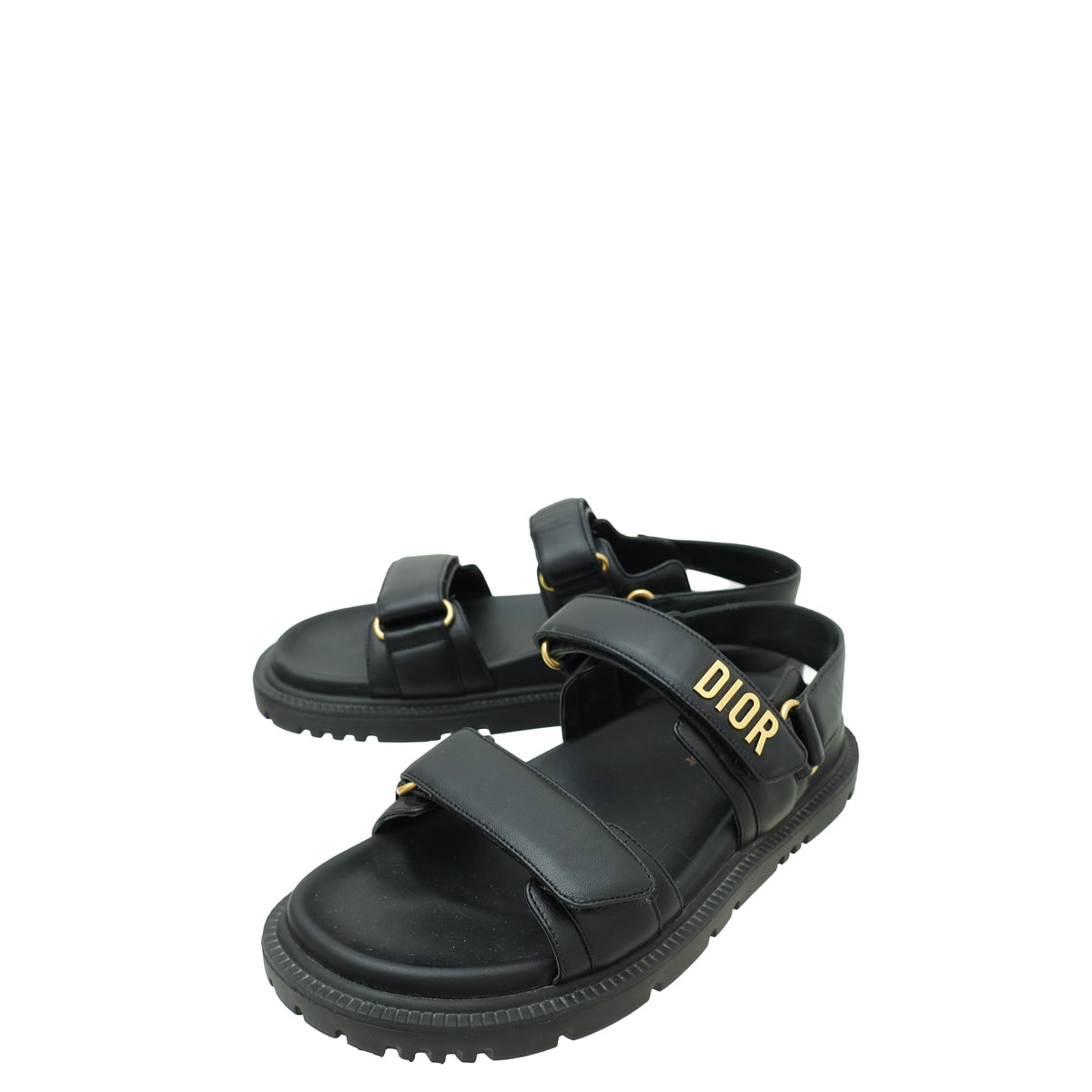 Dior Shoe Christian act Sandal 38 Black Shoes