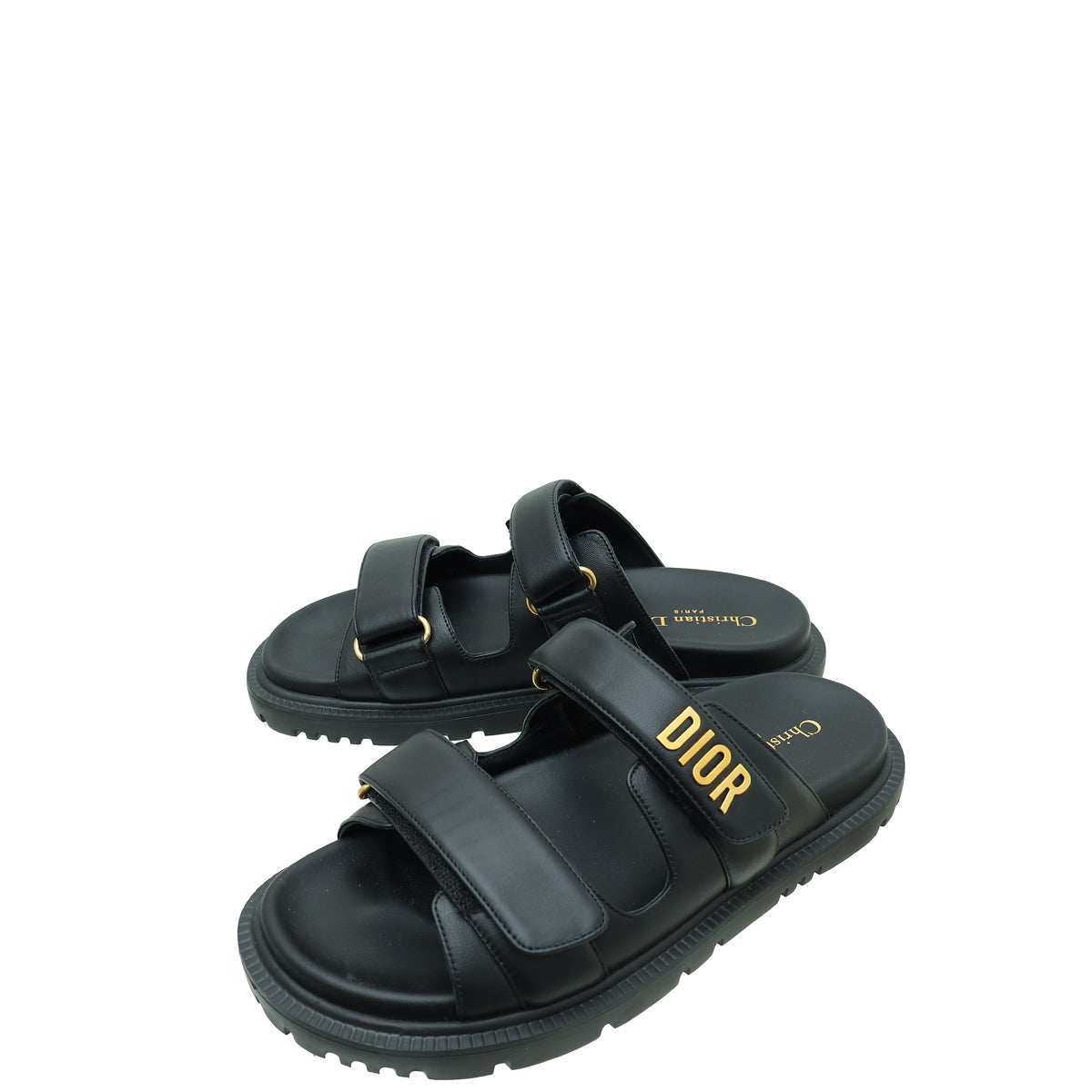 Dior Shoe Christian act Slide Sandal 39 Black Shoes
