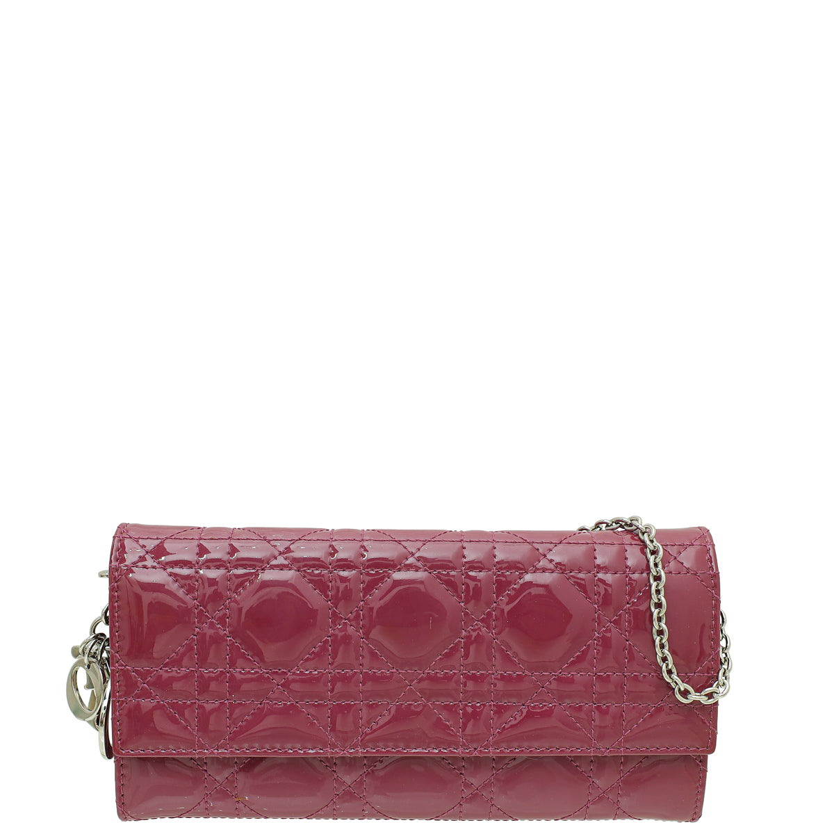 Dior Handbag Christian Dark Mauve Lady Wallet Chain