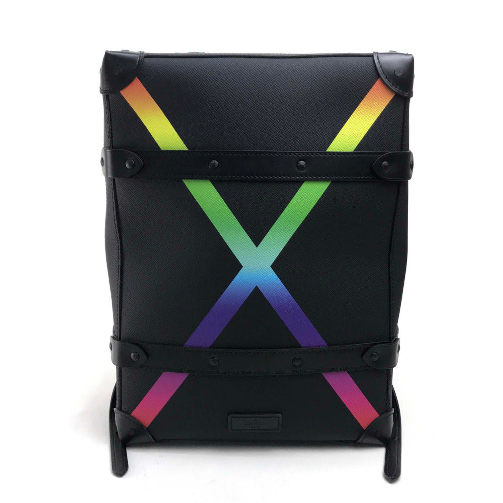 Louis Vuitton Backpack M30337 Taiga rainbow Leather Black