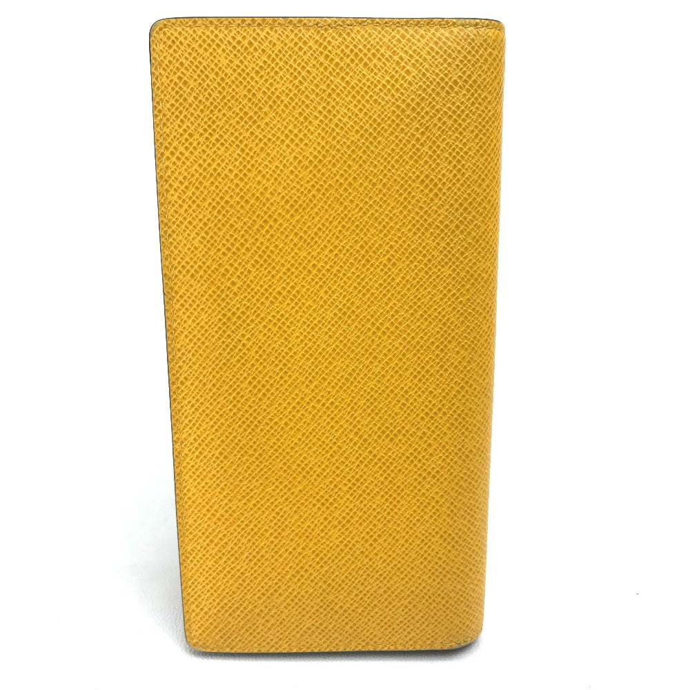 Louis Vuitton Long Purse M42087 Taiga yellow Leather Wallet Case