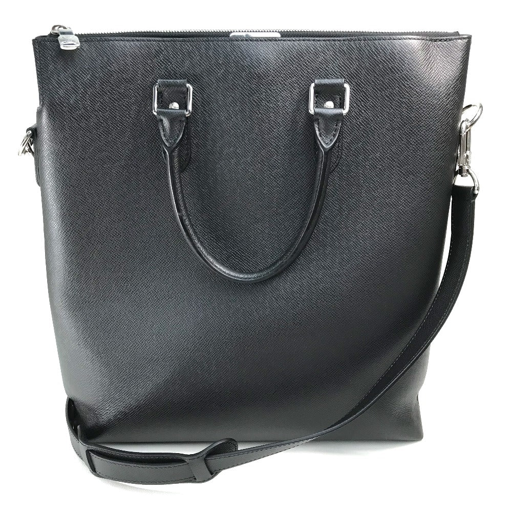 Louis Vuitton M33433 Taiga x Leather Black Silver Tote Bag