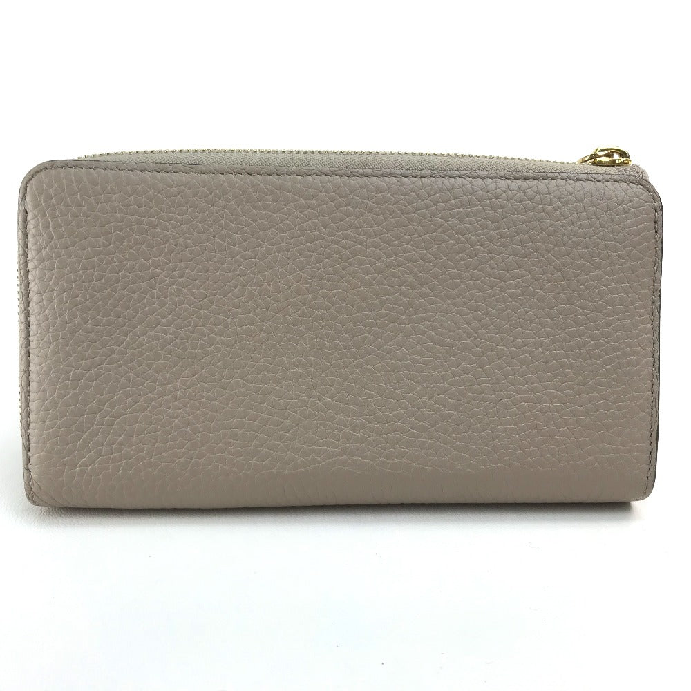 Louis Vuitton Long Purse M63104 Taurillon Clemence Monogram Leather Beige Gold Wallet Case